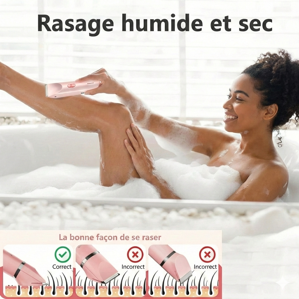 Rasoir Électrique 2-en-1 pour Femme : Douceur et Précision