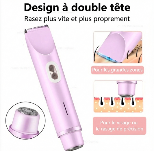 Rasoir Électrique 2-en-1 pour Femme : Douceur et Précision
