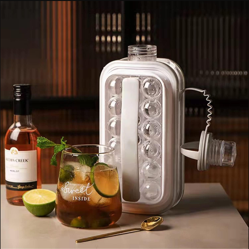 Moule à Glaçons, Bac à Glaçons Portable avec 17 Glaçons – Démoulage Facile